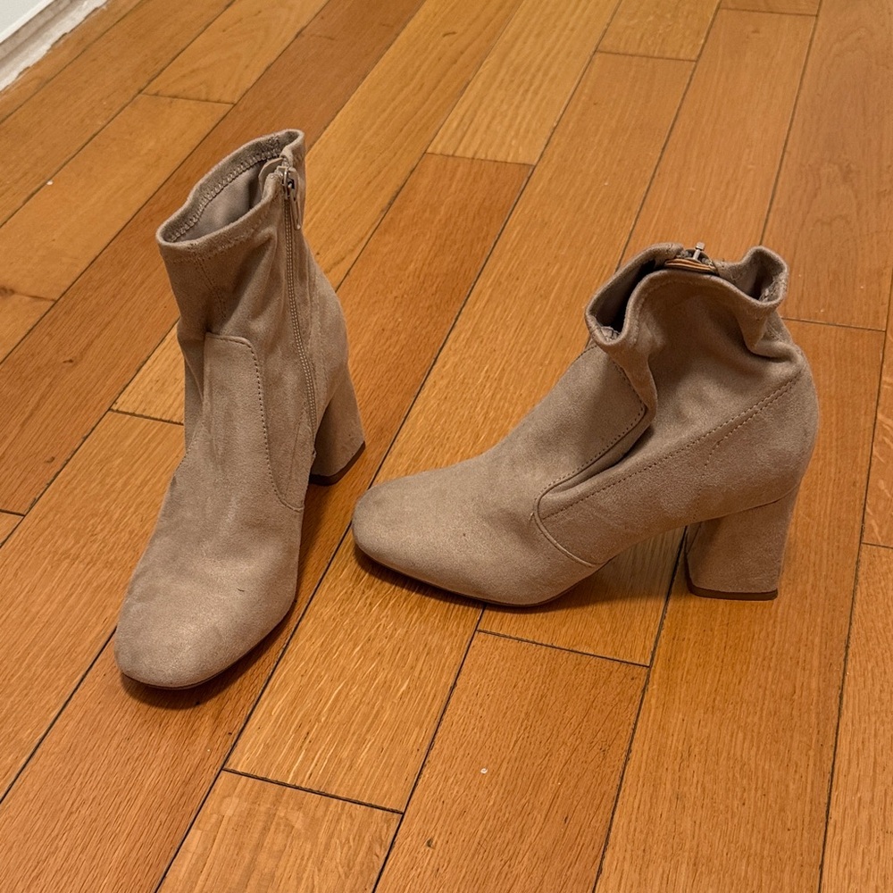 Kelly & Katie Taupe Ankle Booties